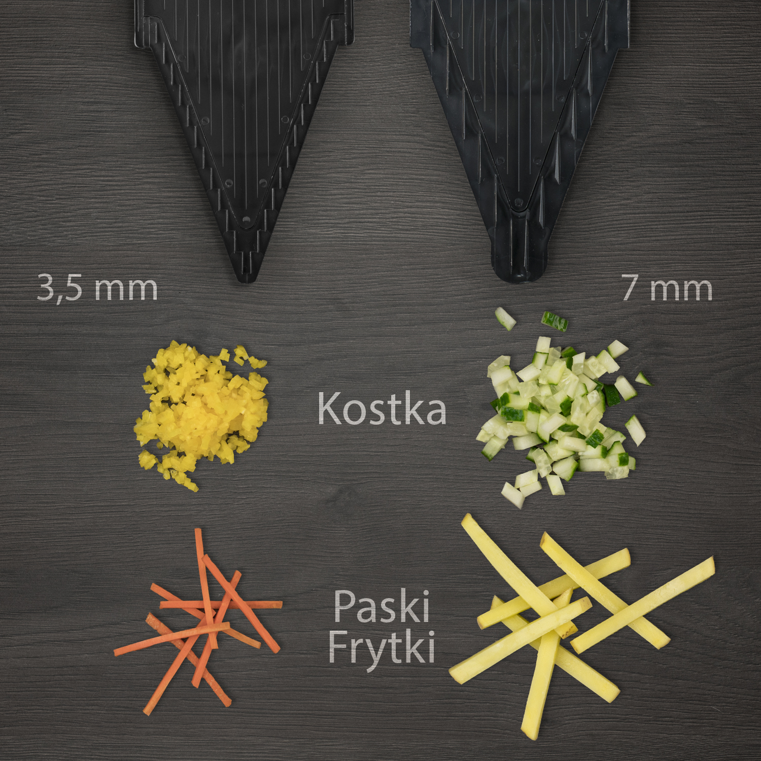 Rodzaje cięcia nożami V6