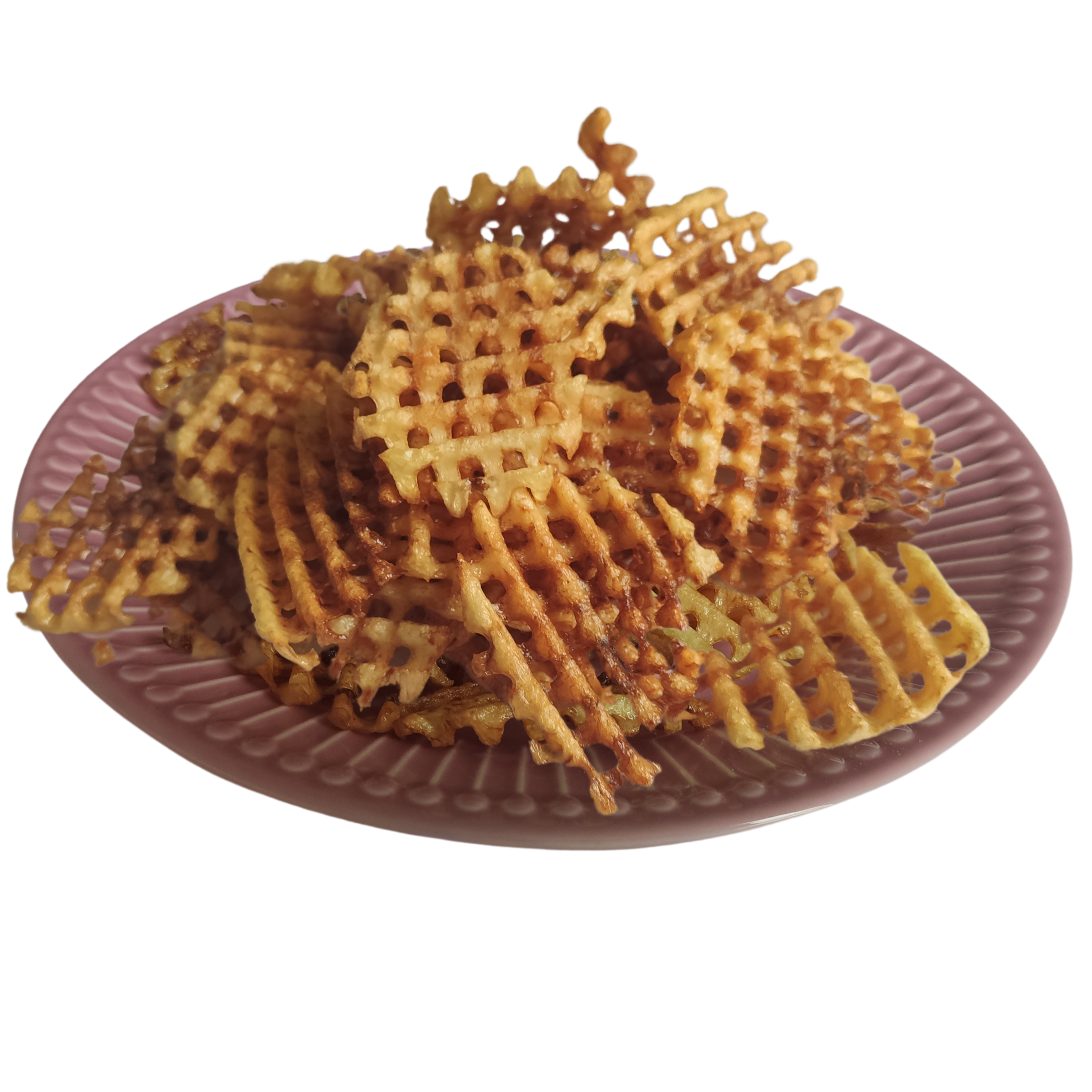Talerz chipsów w kratkę pokrojonych tarką waflową Börner