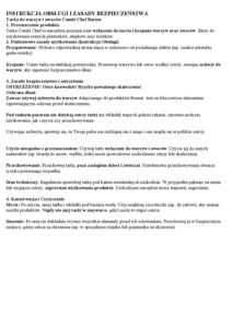 Instrukcja obsługi i zasady bezpieczeństwa - Tarka Combi Chef Börner (PDF)