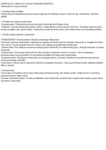 Instrukcja obsługi - Wielofunkcyjna obieraczka Börner (PDF)