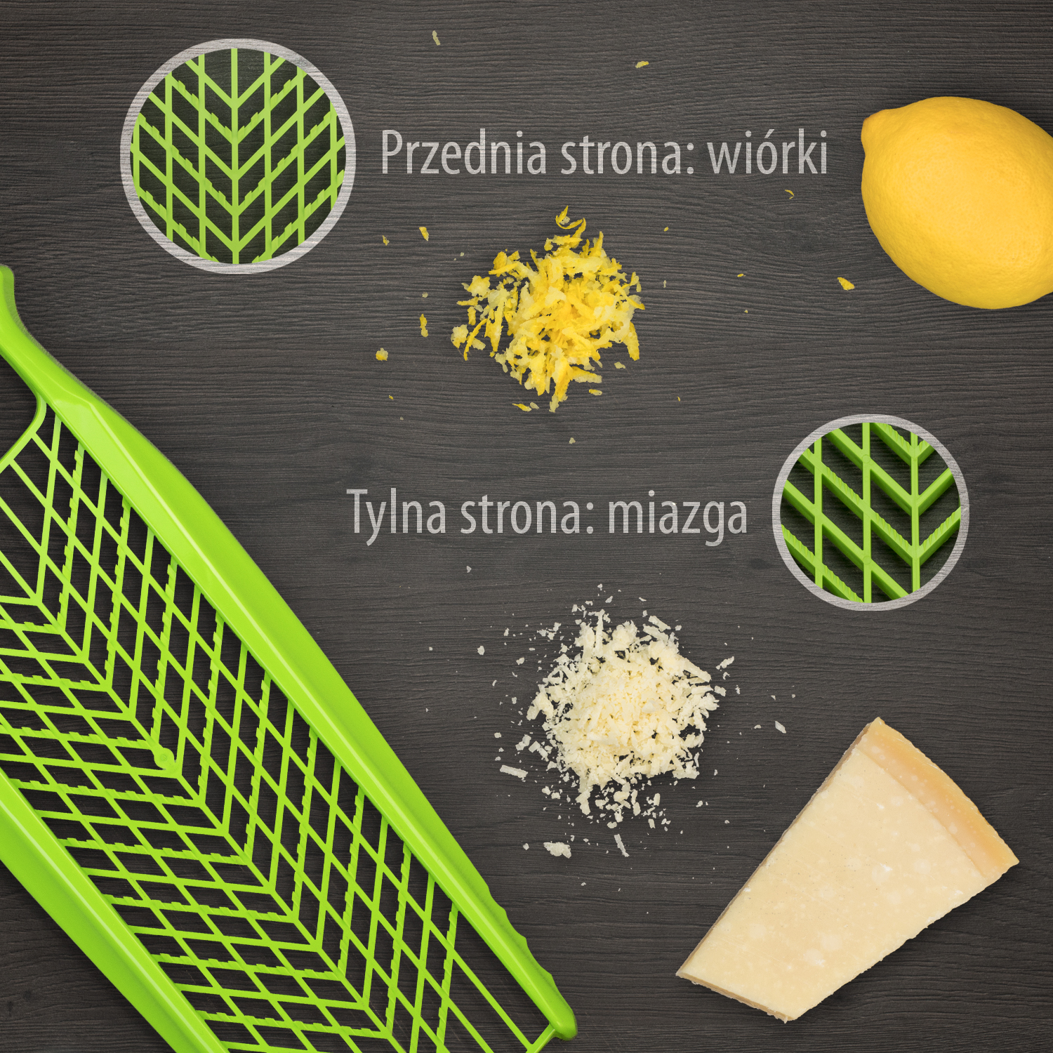 Tarka Reibe Börner: przednia strona ściera na wiórki, tylna na miazgę